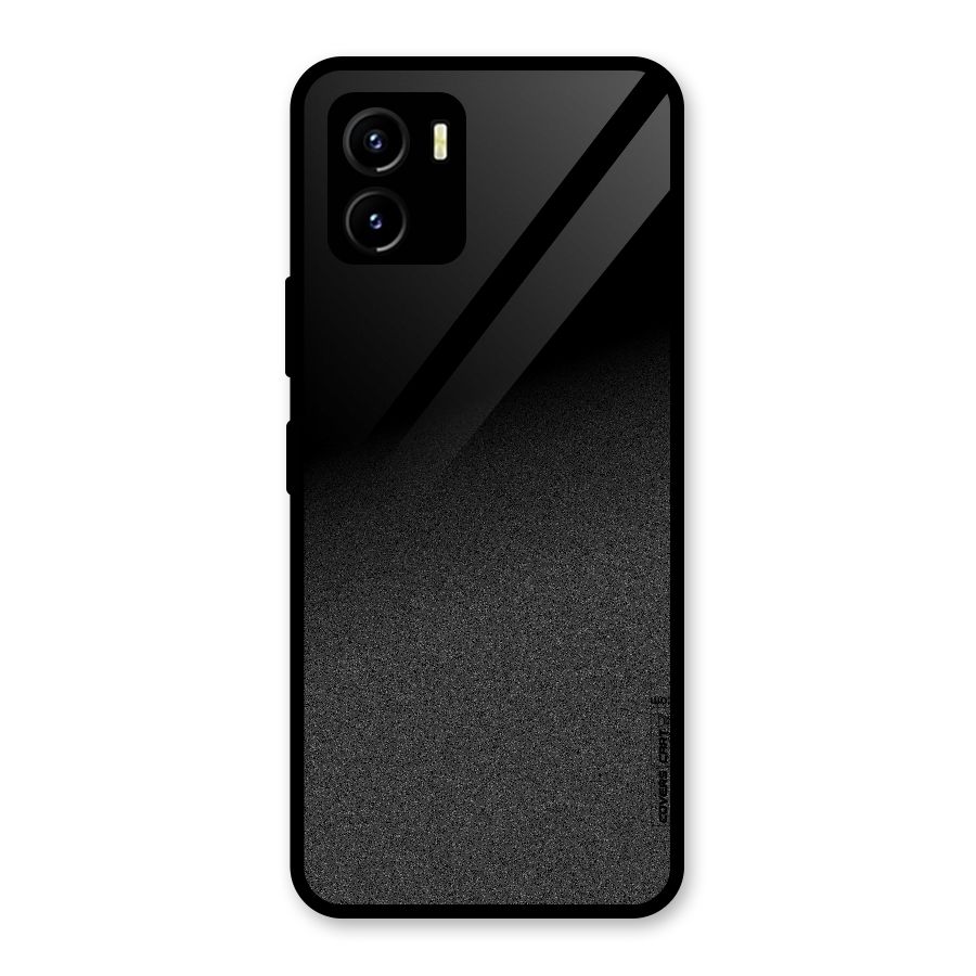 Black Grey Noise Fusion Glass Back Case for Vivo Y15s