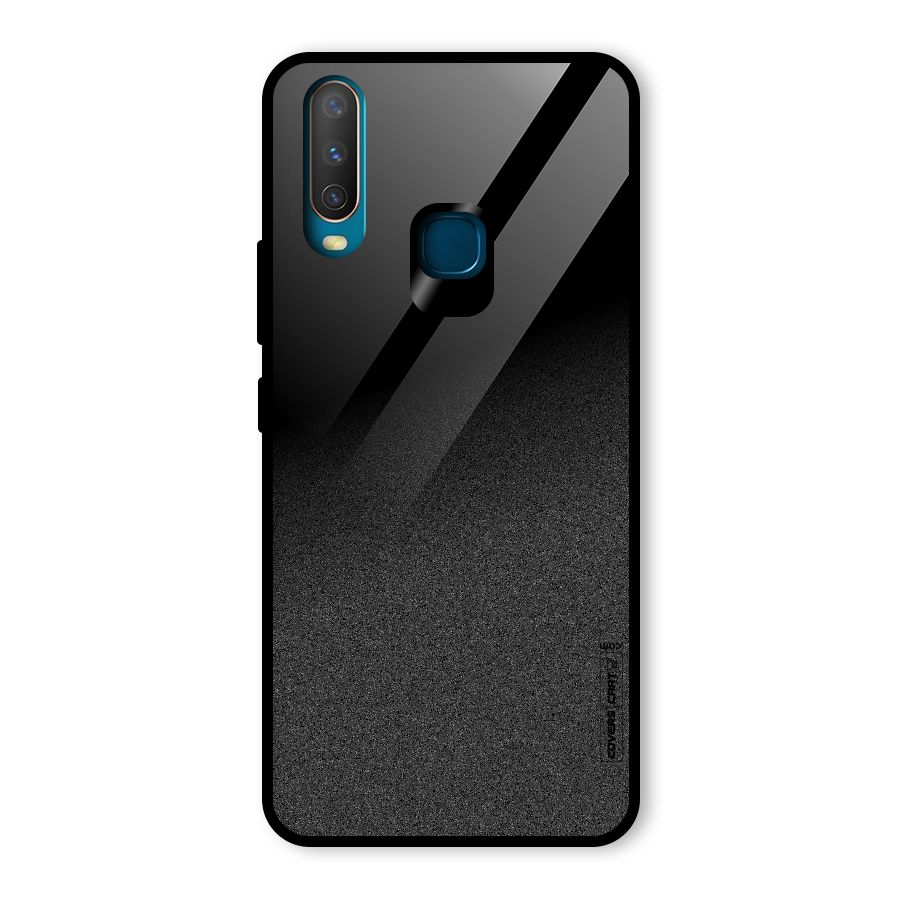 Black Grey Noise Fusion Glass Back Case for Vivo Y17