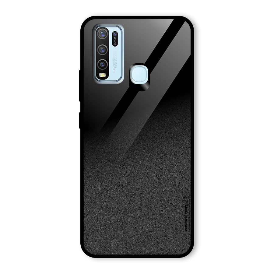 Black Grey Noise Fusion Glass Back Case for Vivo Y30