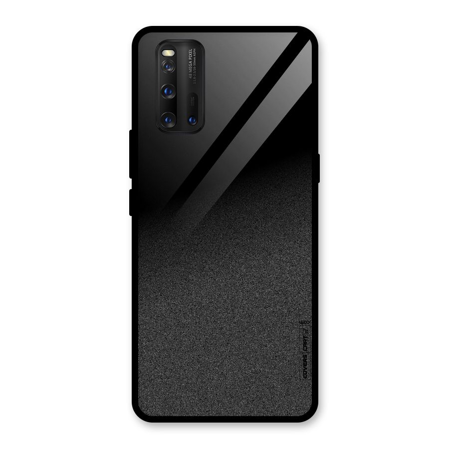 Black Grey Noise Fusion Glass Back Case for Vivo iQOO 3