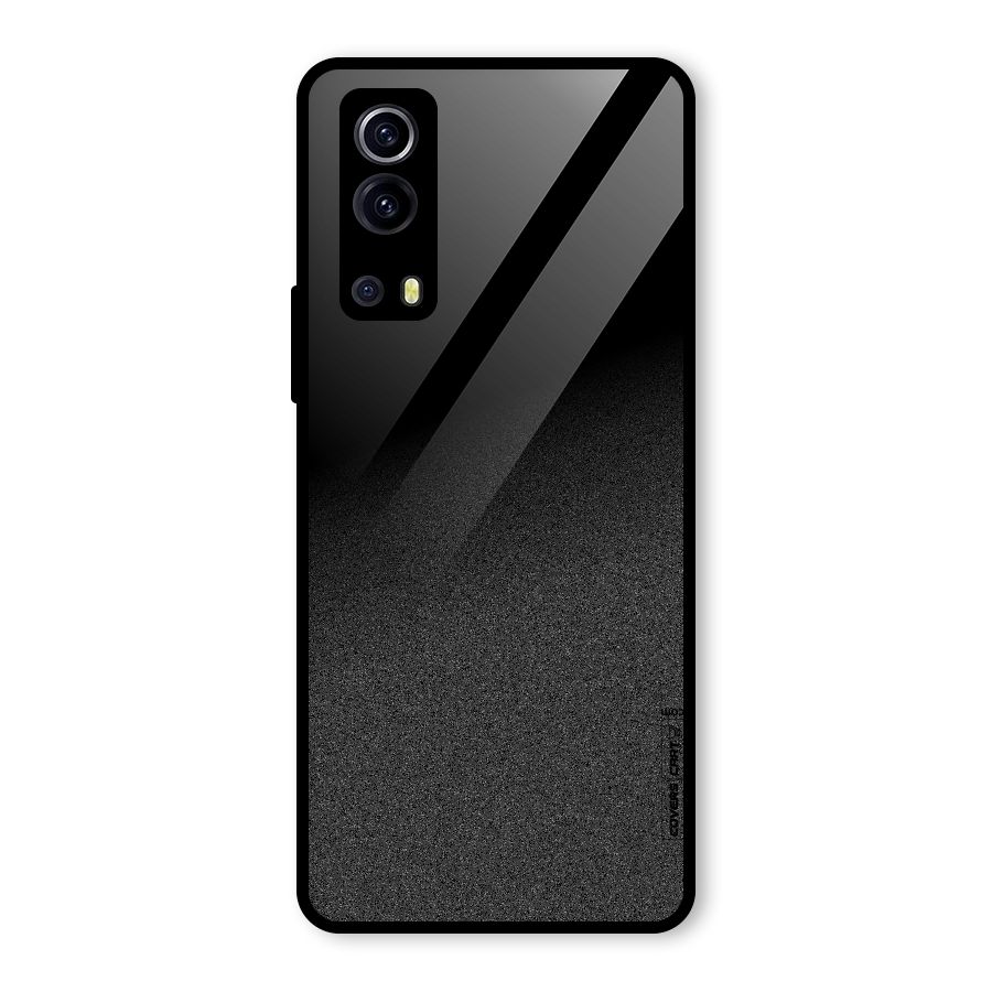 Black Grey Noise Fusion Glass Back Case for Vivo iQOO Z3