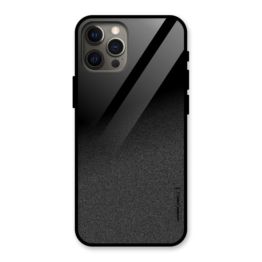 Black Grey Noise Fusion Glass Back Case for iPhone 12 Pro Max