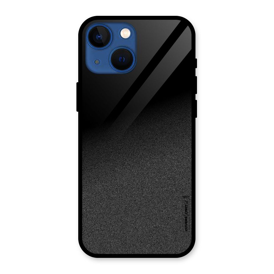 Black Grey Noise Fusion Glass Back Case for iPhone 13 Mini