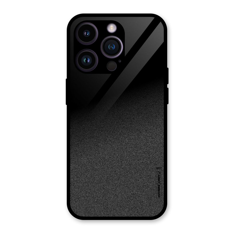 Black Grey Noise Fusion Glass Back Case for iPhone 14 Pro
