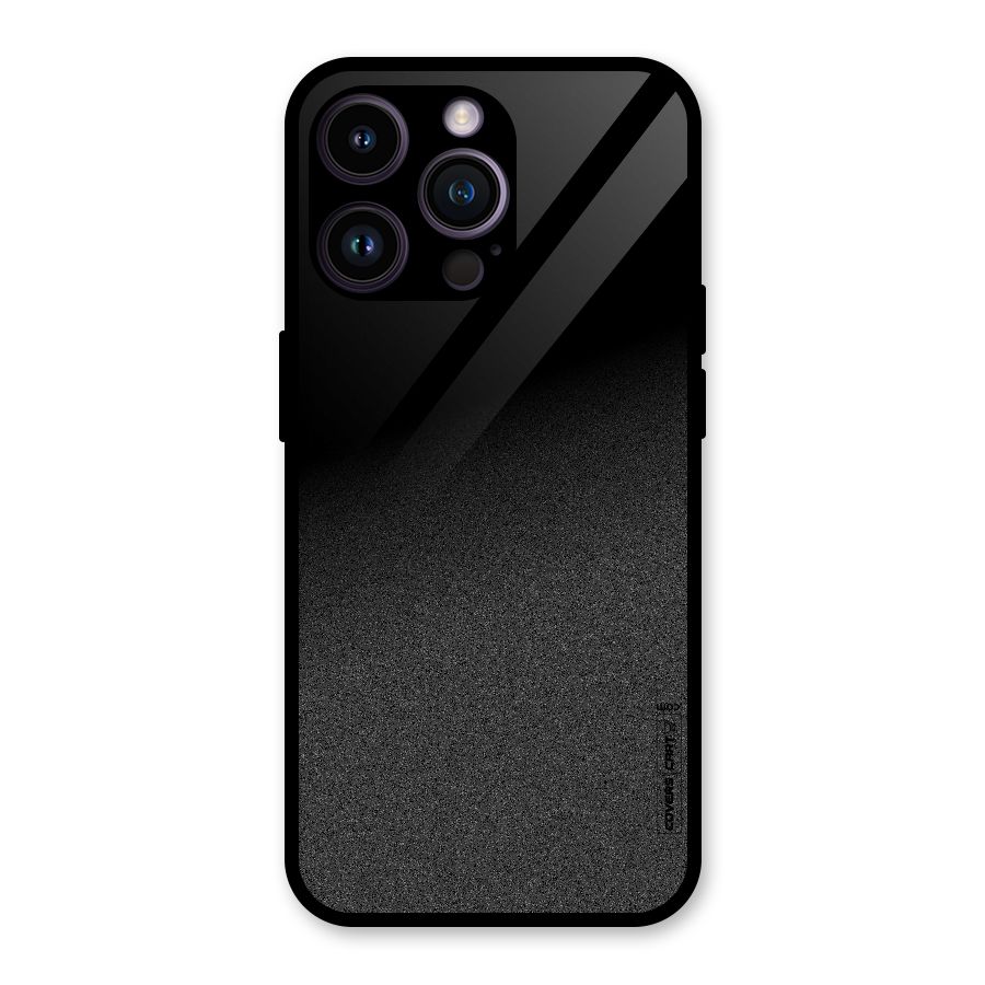 Black Grey Noise Fusion Glass Back Case for iPhone 14 Pro Max