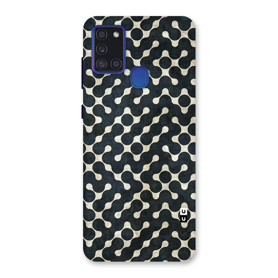 Black Maze Design Back Case for Galaxy A21s