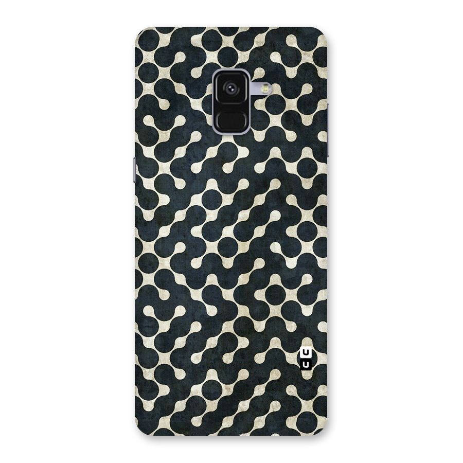 Black Maze Design Back Case for Galaxy A8 Plus