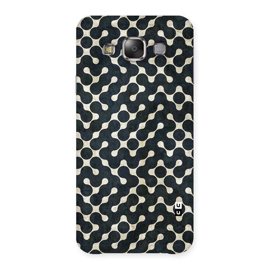 Black Maze Design Back Case for Galaxy E7
