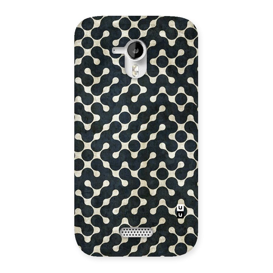 Black Maze Design Back Case for Micromax Canvas HD A116