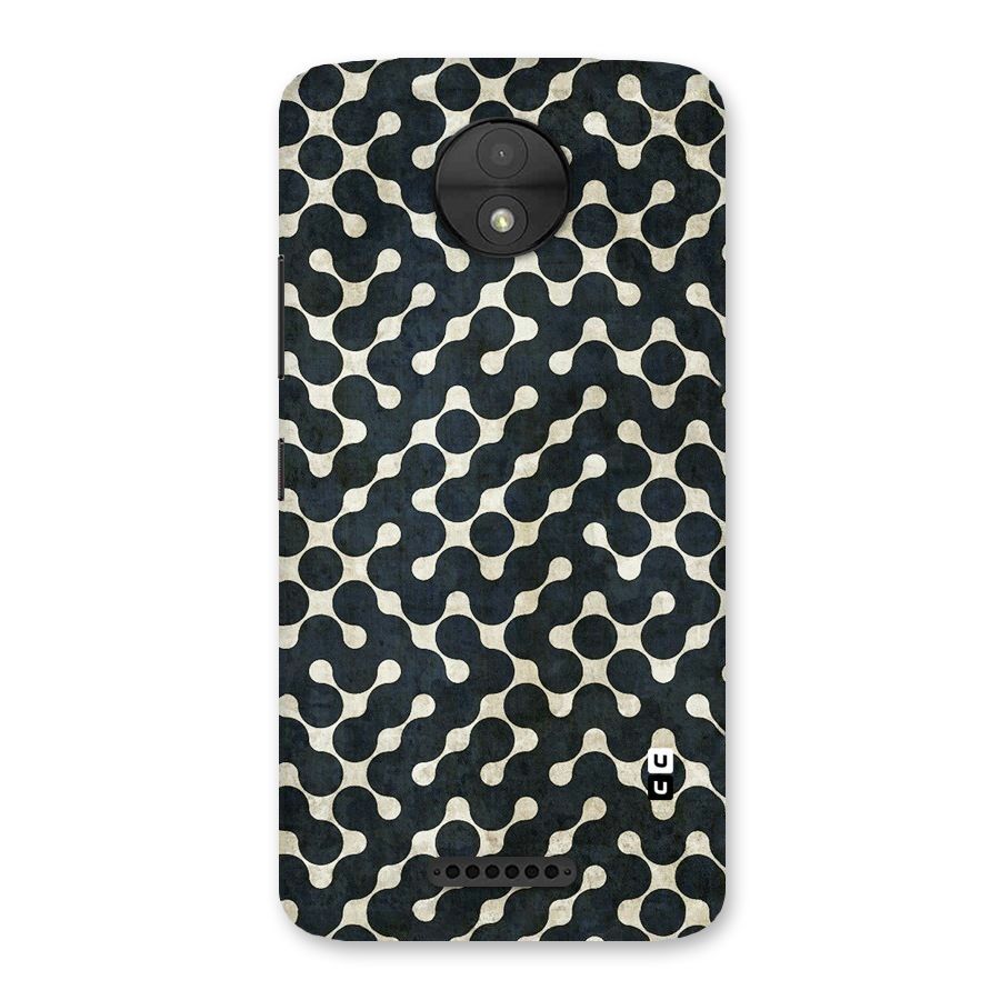 Black Maze Design Back Case for Moto C