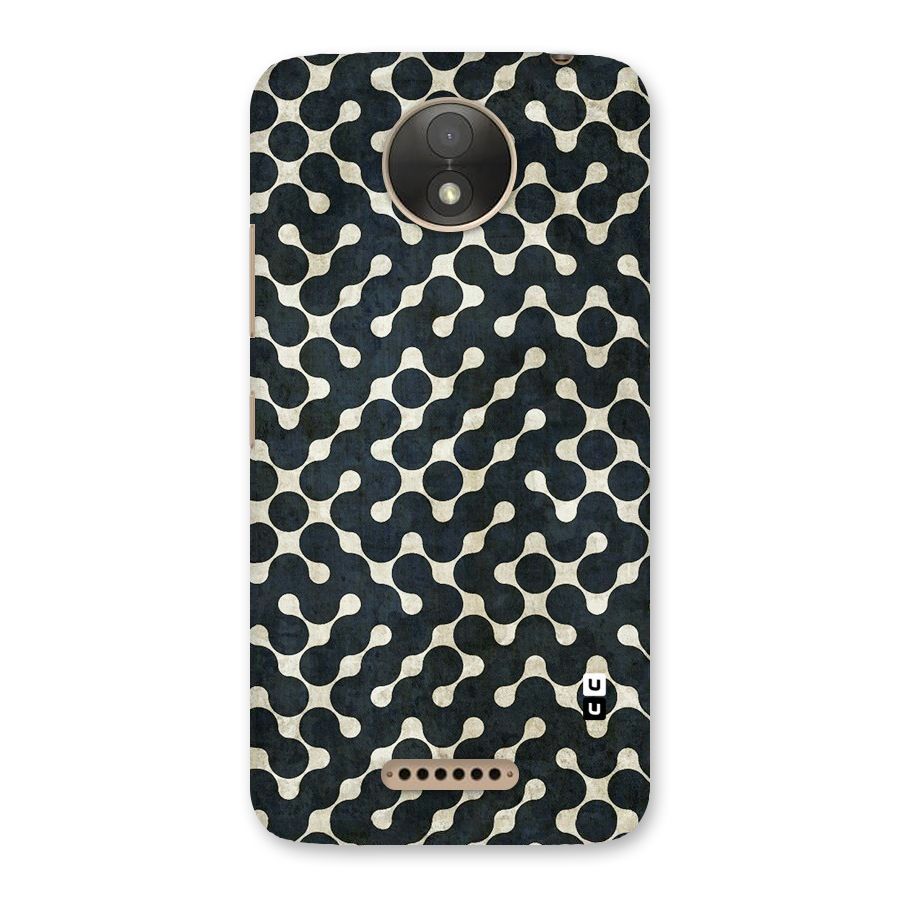 Black Maze Design Back Case for Moto C Plus