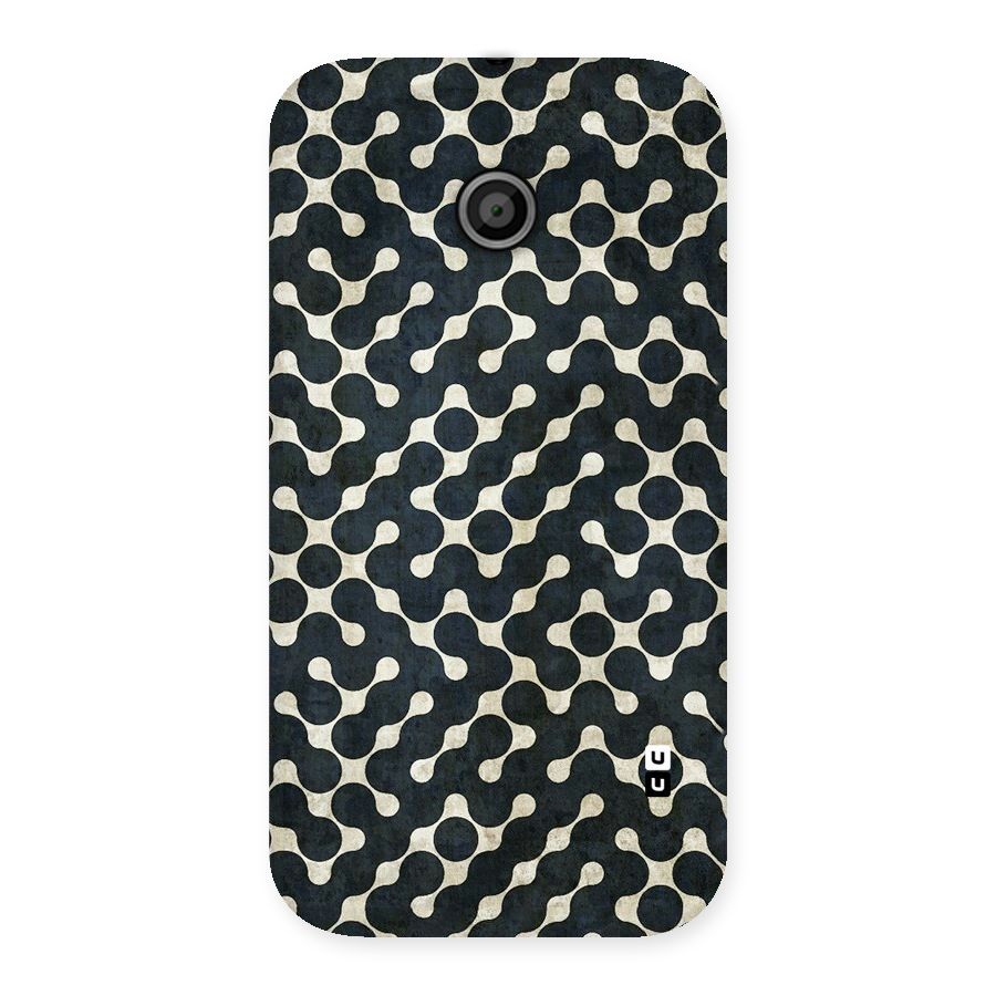 Black Maze Design Back Case for Moto E