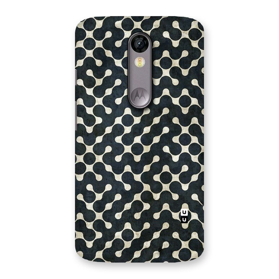 Black Maze Design Back Case for Moto X Force