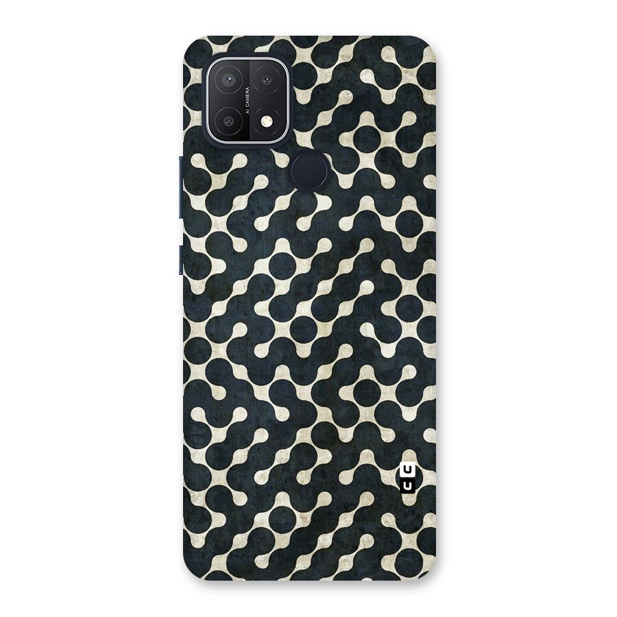 Black Maze Design Back Case for Oppo A15s
