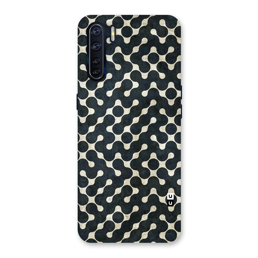 Black Maze Design Back Case for Oppo F15