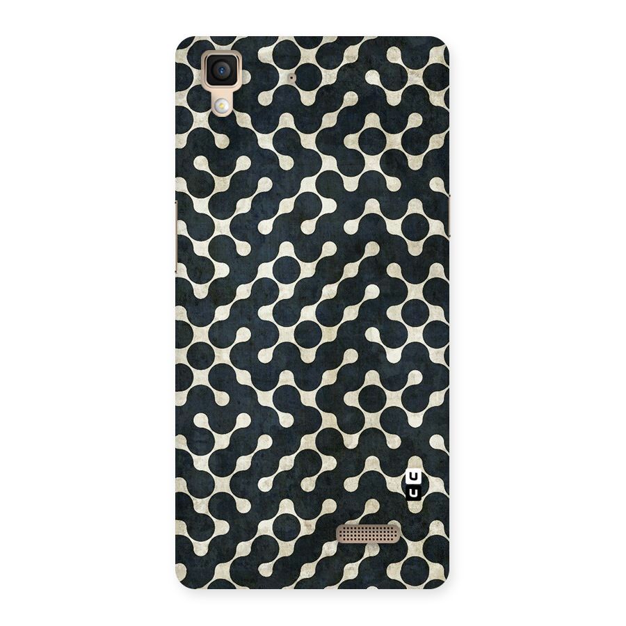 Black Maze Design Back Case for Oppo R7