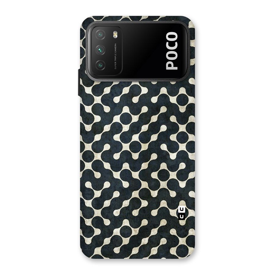 Black Maze Design Back Case for Poco M3