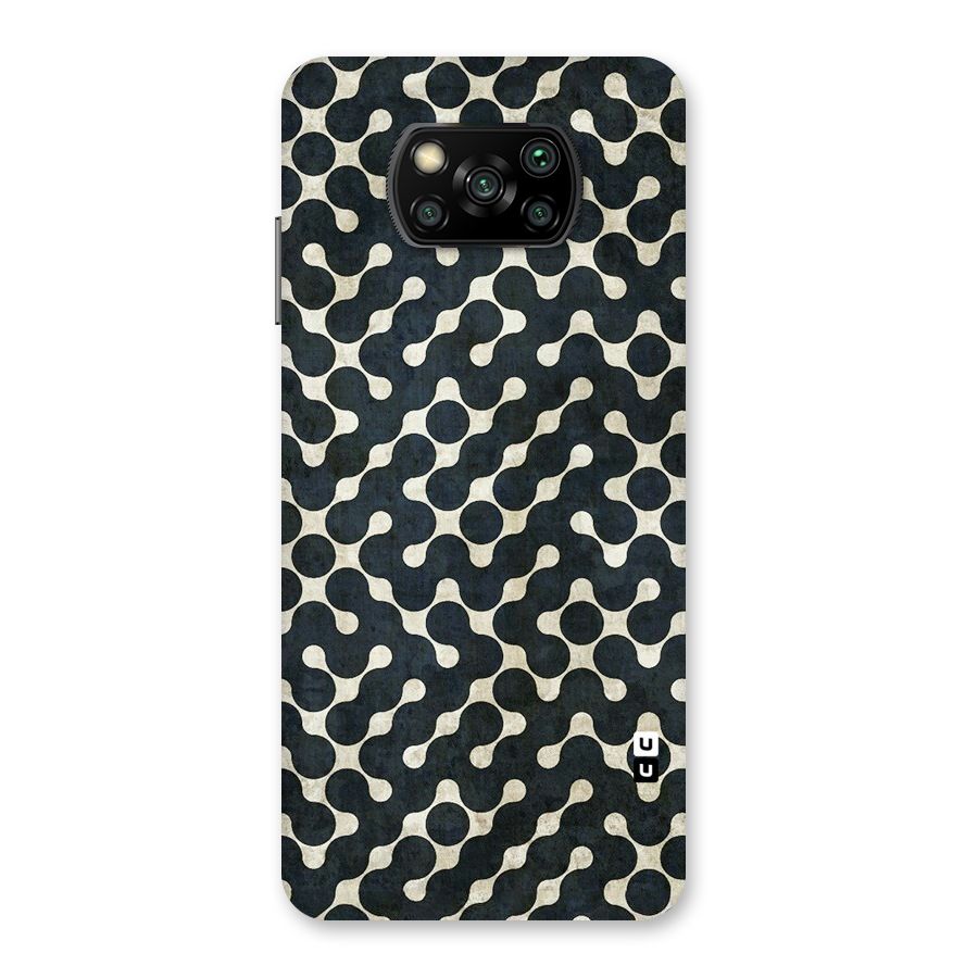Black Maze Design Back Case for Poco X3