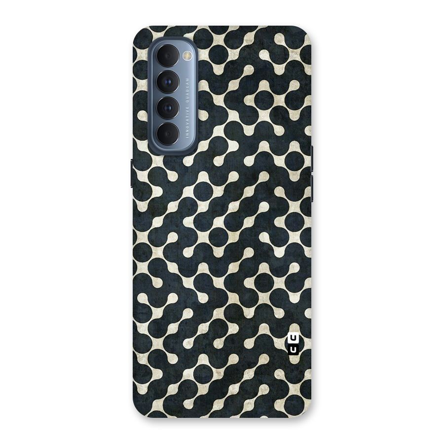 Black Maze Design Back Case for Reno4 Pro