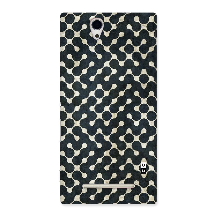 Black Maze Design Back Case for Sony Xperia C3