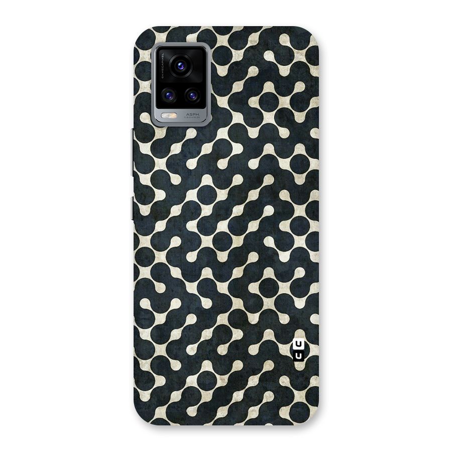 Black Maze Design Back Case for Vivo V20