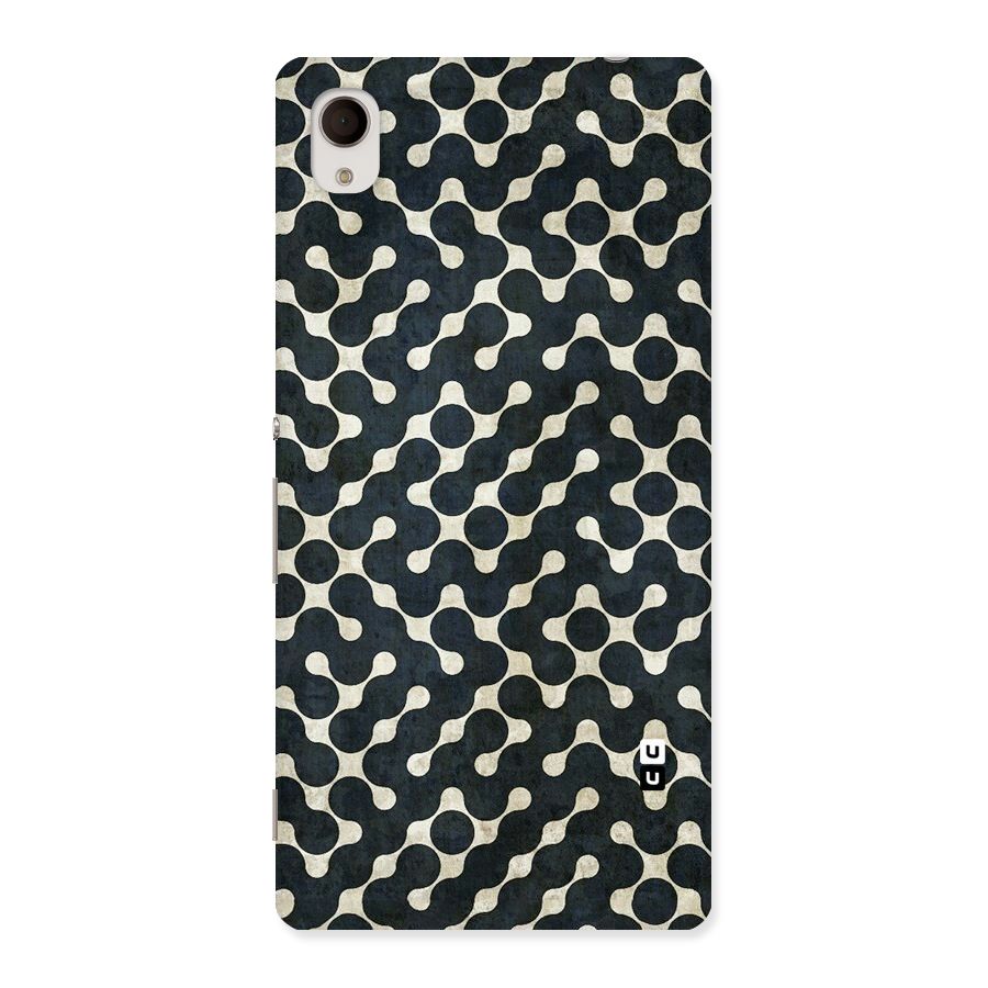 Black Maze Design Back Case for Xperia M4 Aqua