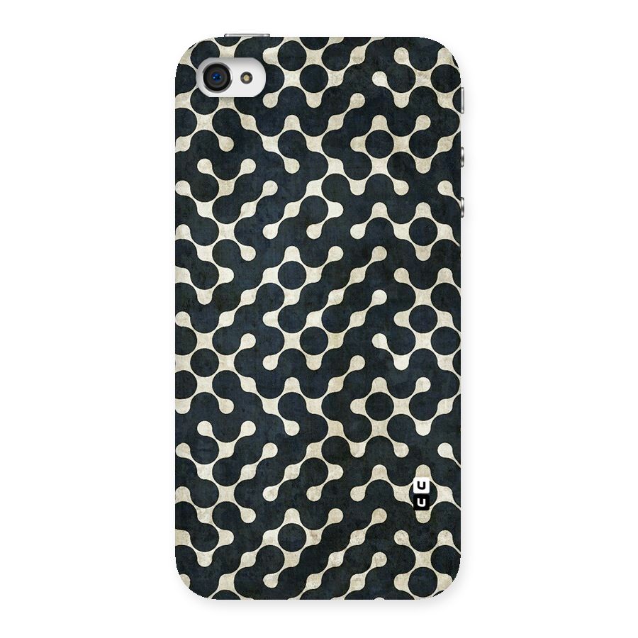 Black Maze Design Back Case for iPhone 4 4s