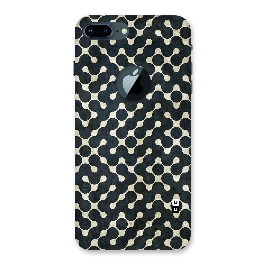Black Maze Design Back Case for iPhone 7 Plus Logo Cut
