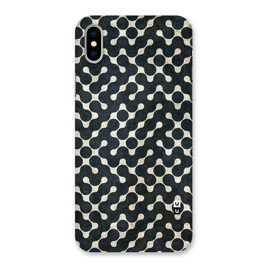 Black Maze Design Back Case for iPhone XS