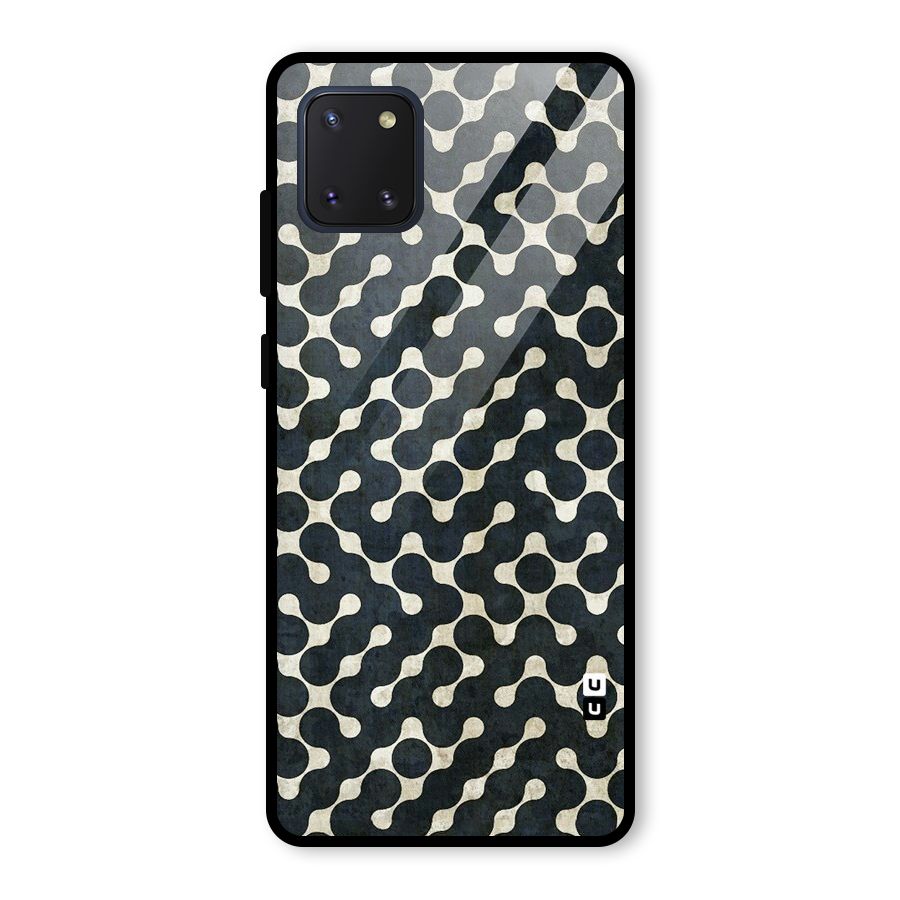 Black Maze Design Glass Back Case for Galaxy Note 10 Lite