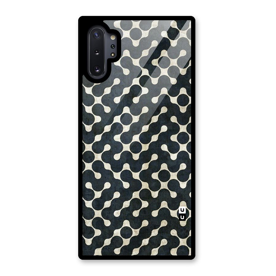 Black Maze Design Glass Back Case for Galaxy Note 10 Plus