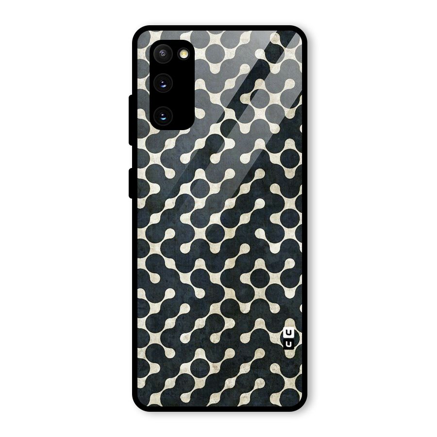 Black Maze Design Glass Back Case for Galaxy S20 FE 5G