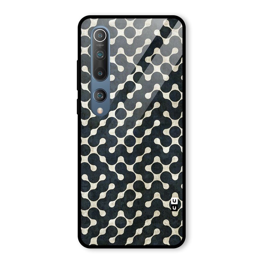 Black Maze Design Glass Back Case for Mi 10