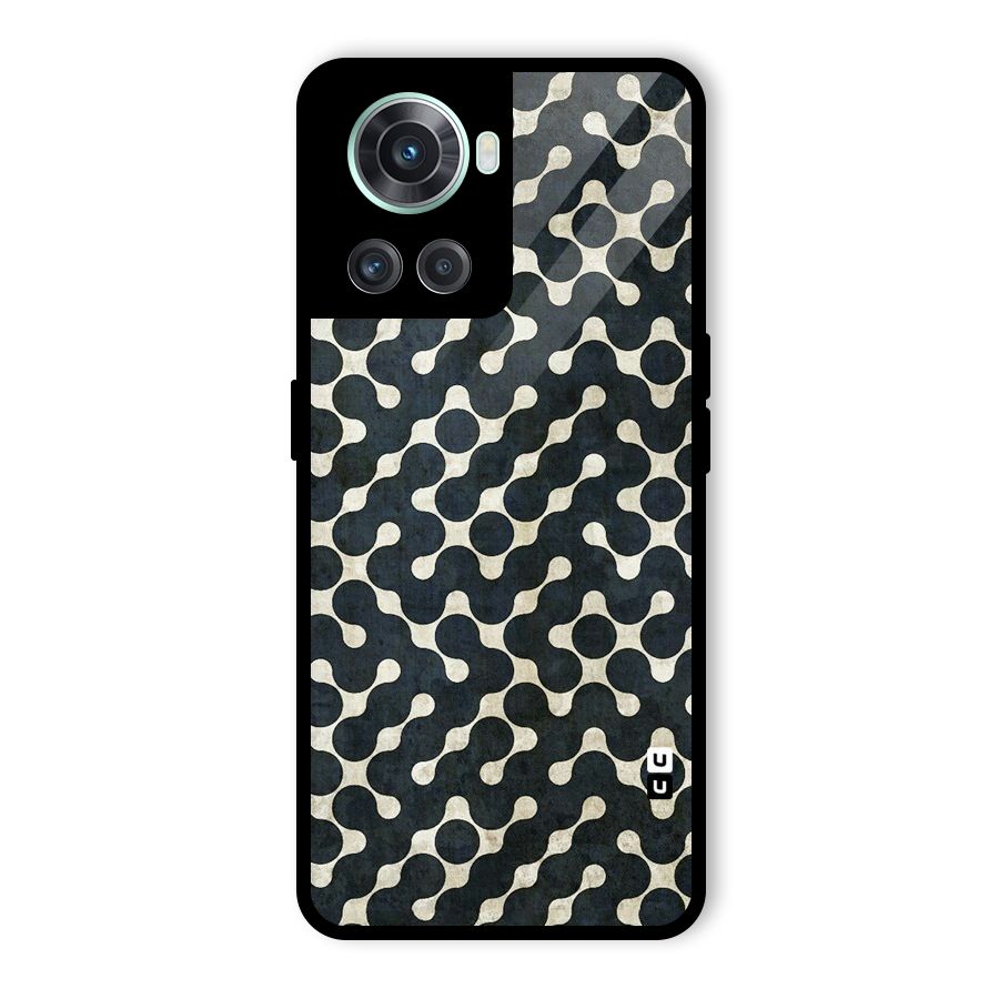 Black Maze Design Glass Back Case for OnePlus 10R
