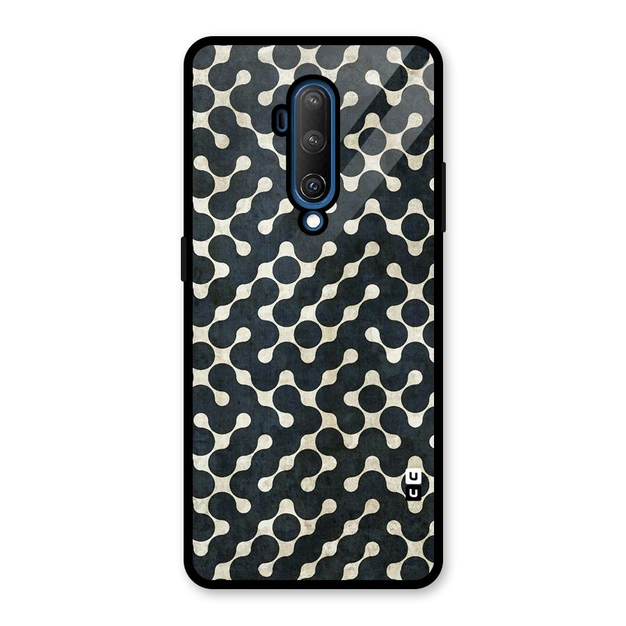 Black Maze Design Glass Back Case for OnePlus 7T Pro