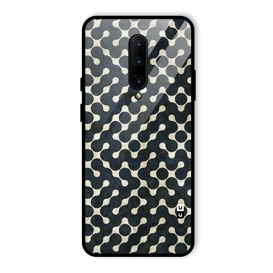 Black Maze Design Glass Back Case for OnePlus 7 Pro
