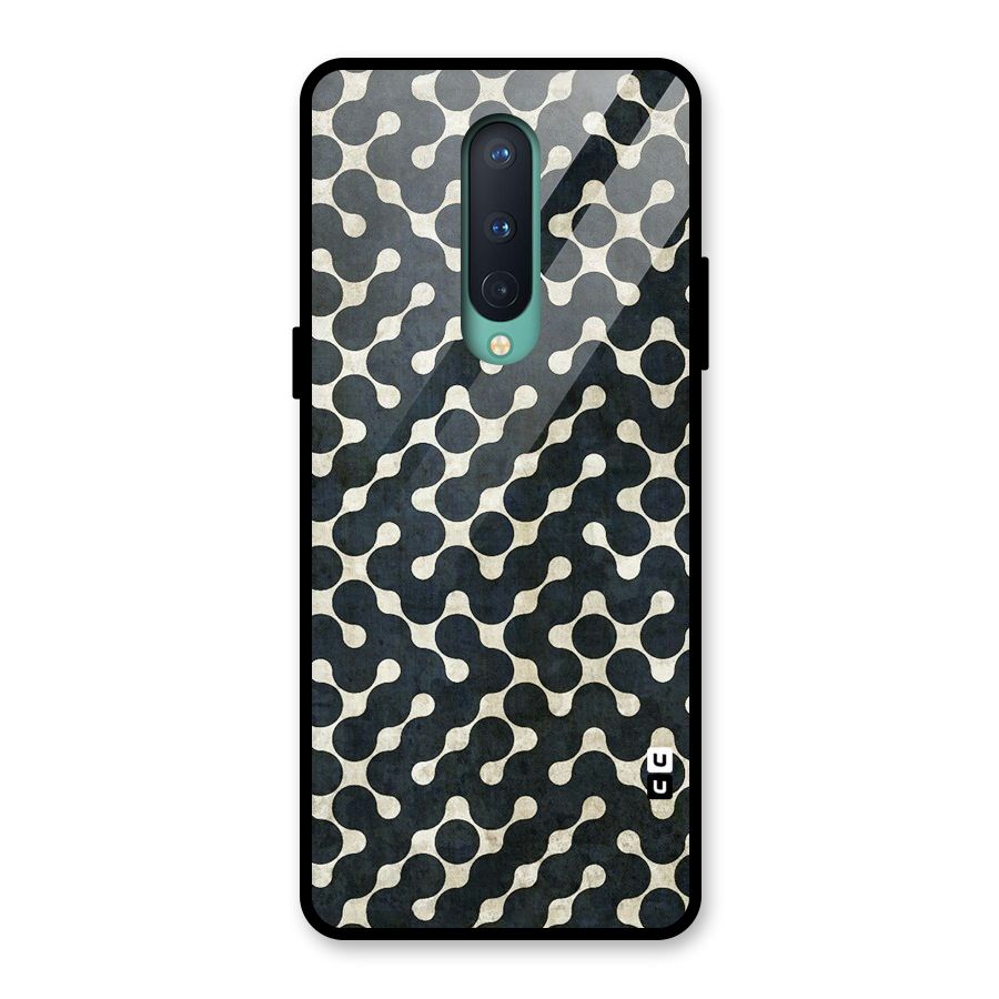 Black Maze Design Glass Back Case for OnePlus 8