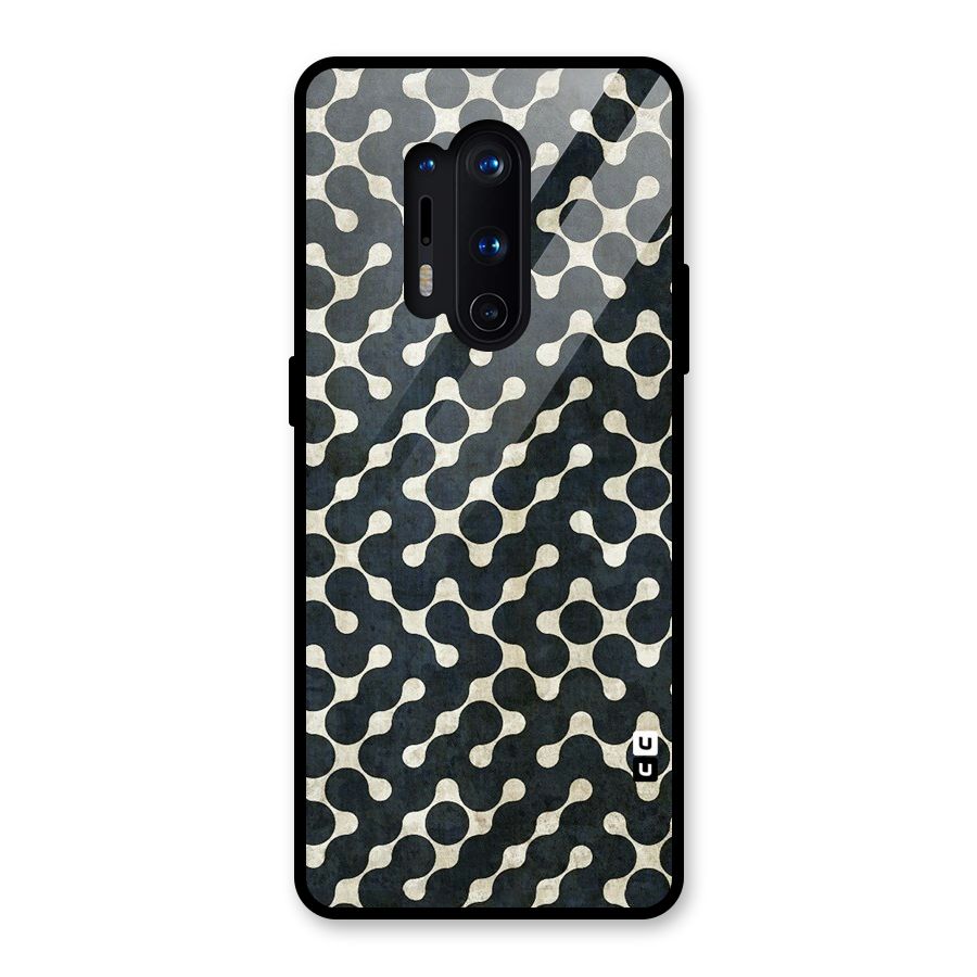Black Maze Design Glass Back Case for OnePlus 8 Pro