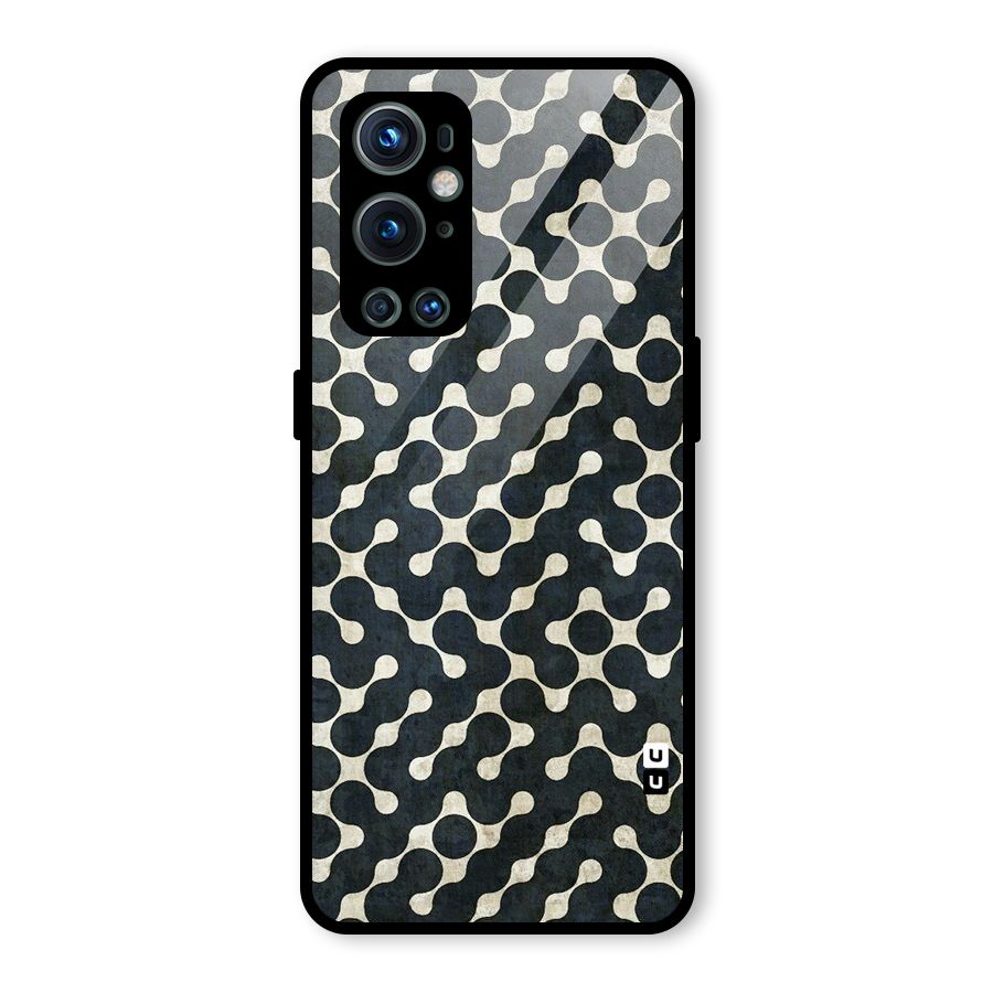 Black Maze Design Glass Back Case for OnePlus 9 Pro
