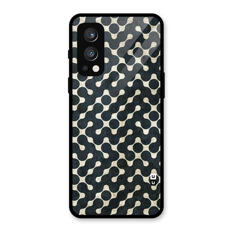 Black Maze Design Glass Back Case for OnePlus Nord 2 5G
