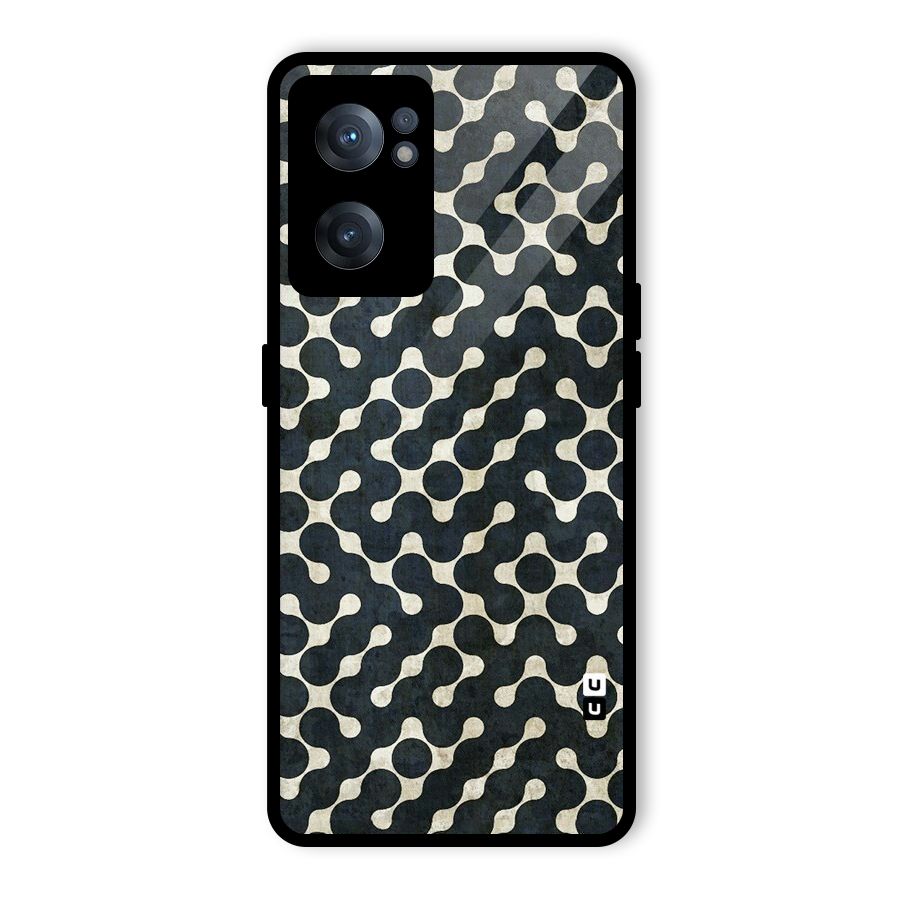 Black Maze Design Glass Back Case for OnePlus Nord CE 2 5G