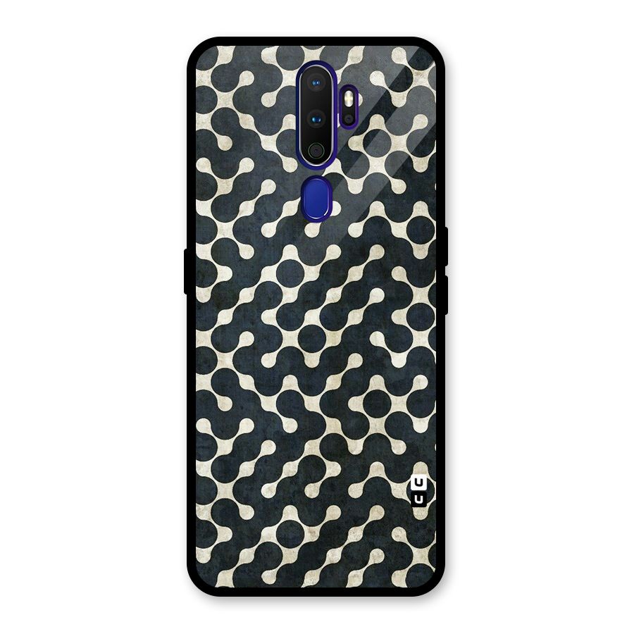 Black Maze Design Glass Back Case for Oppo A9 (2020)