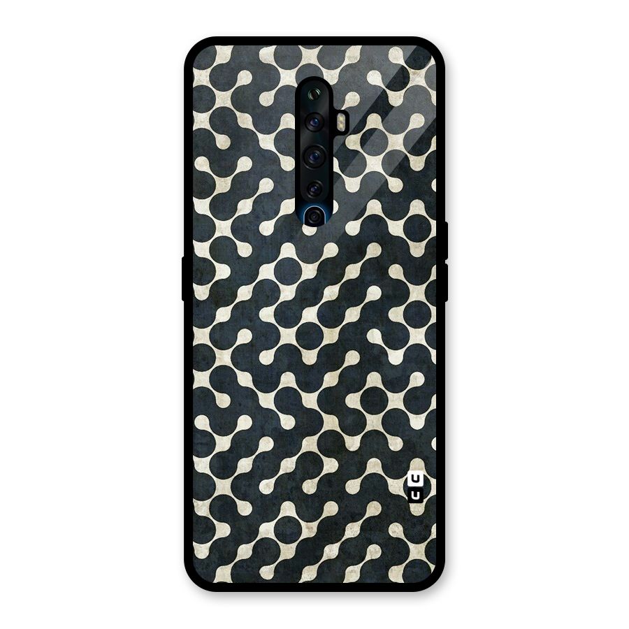 Black Maze Design Glass Back Case for Oppo Reno2 Z