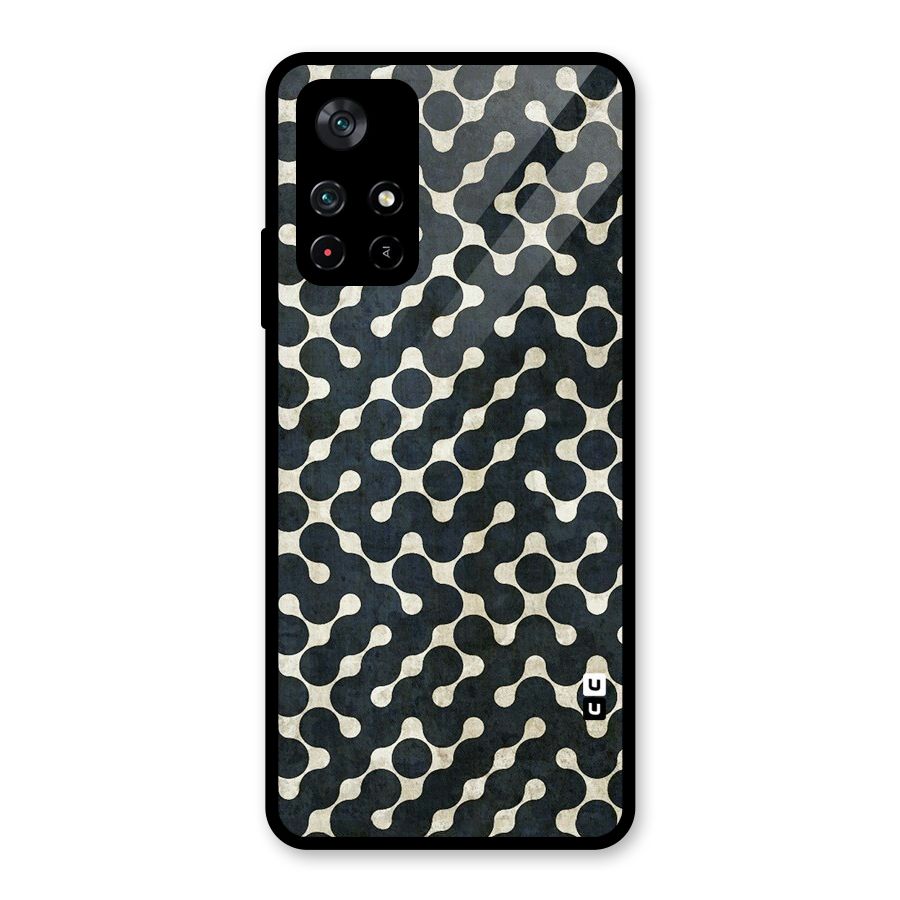 Black Maze Design Glass Back Case for Poco M4 Pro 5G