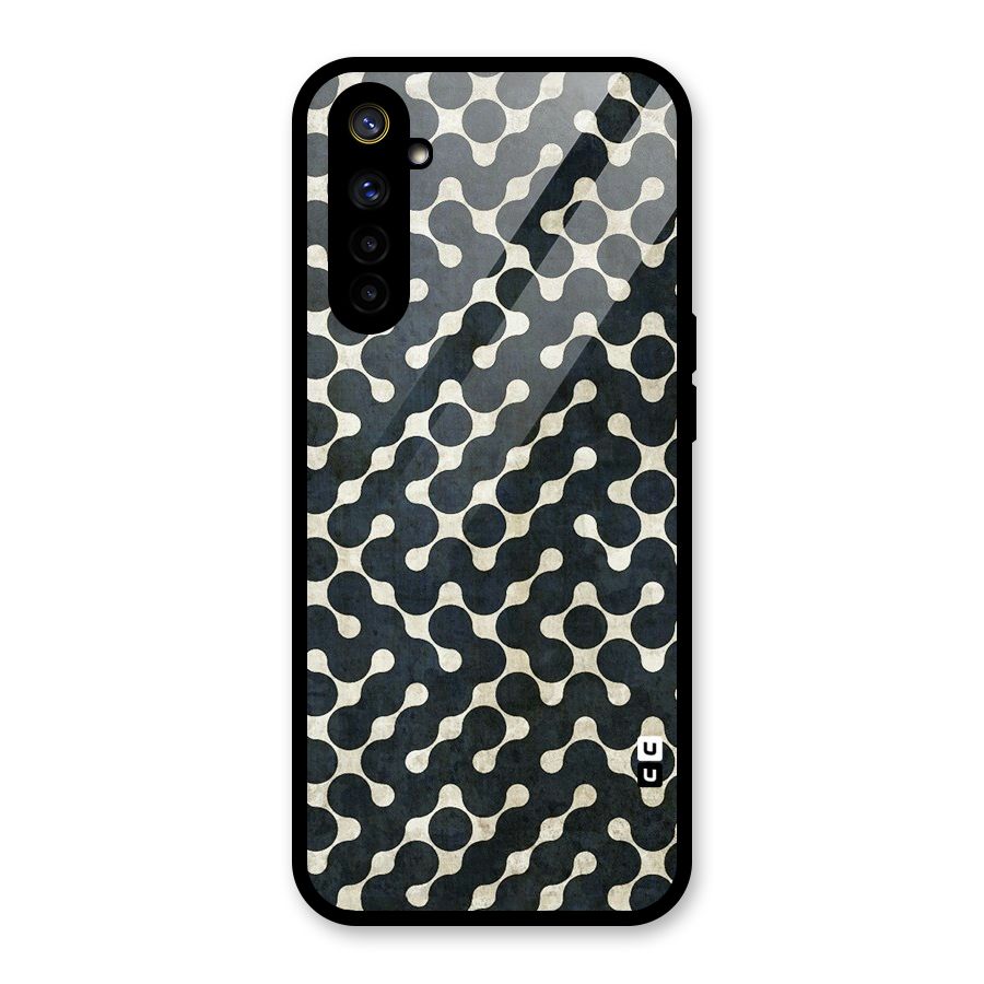 Black Maze Design Glass Back Case for Realme 6