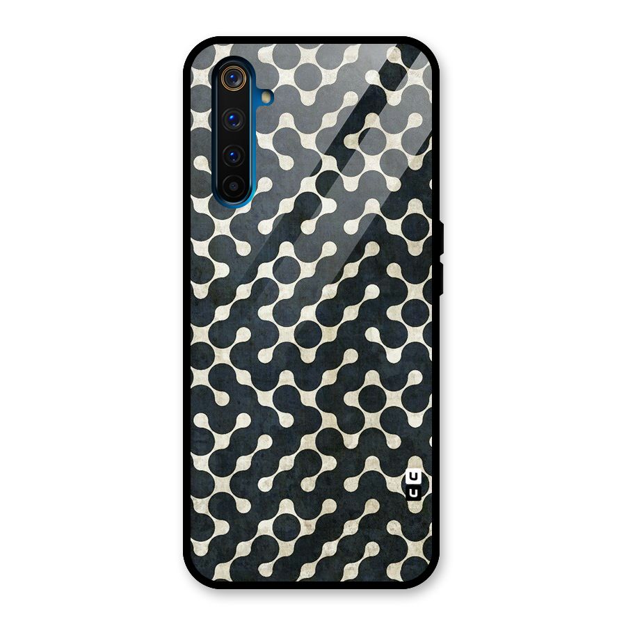 Black Maze Design Glass Back Case for Realme 6 Pro