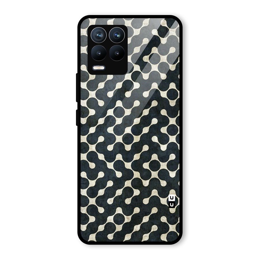 Black Maze Design Glass Back Case for Realme 8 Pro