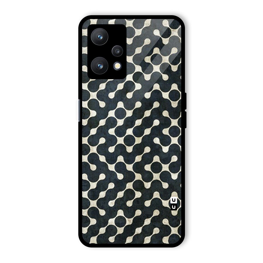 Black Maze Design Glass Back Case for Realme 9 Pro 5G