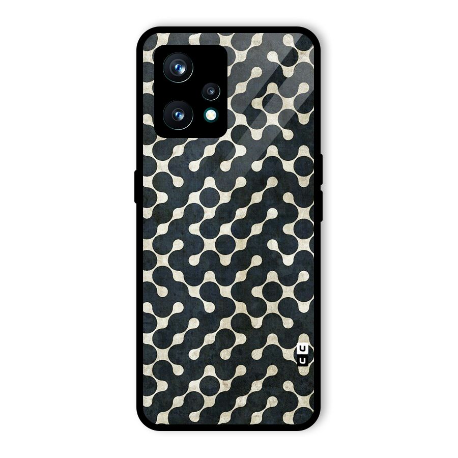 Black Maze Design Glass Back Case for Realme 9 Pro Plus 5G