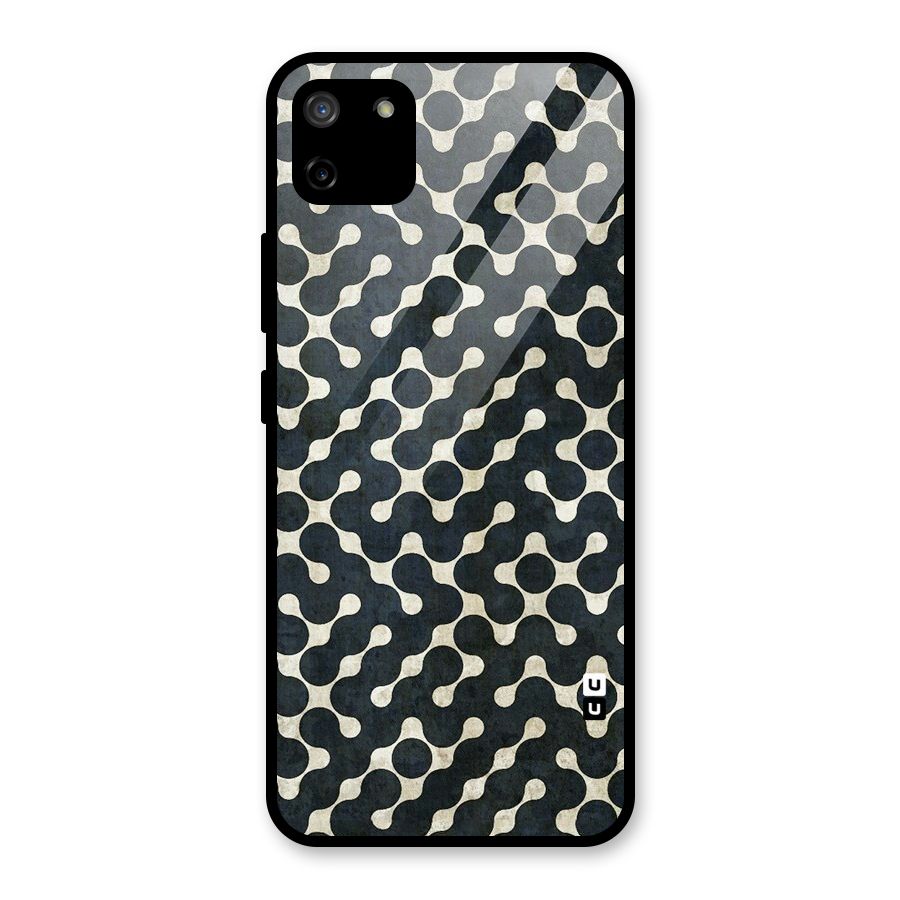 Black Maze Design Glass Back Case for Realme C11
